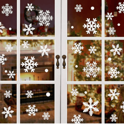 HEEKPEK Christmas Snowflake Window Clings Decal