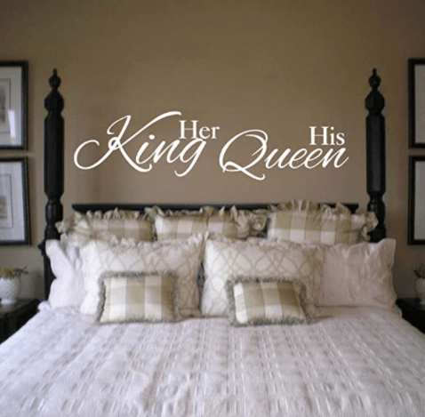 His King and Her Queen Quote Wall Decals